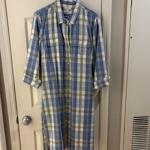 LL Bean Shirtdress NWOT